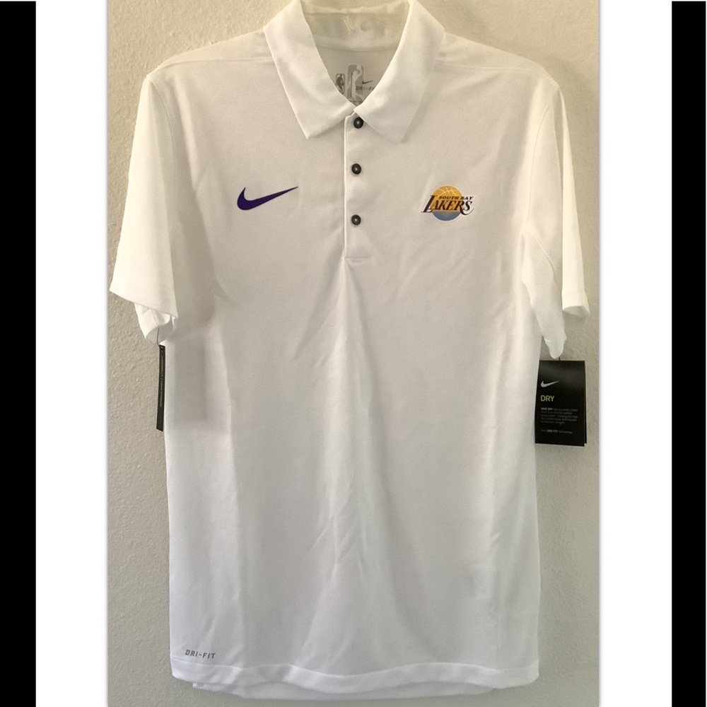 Nike NBA South Bay Lakers Dri-FIT Polo Shirt Sz S men’s